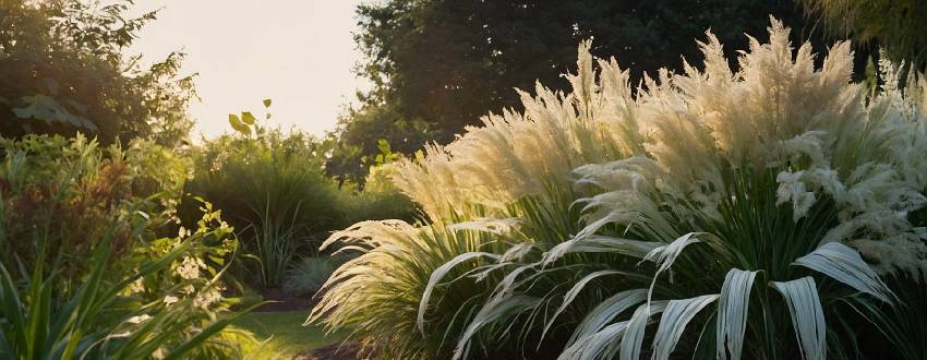 Le Miscanthus illumine le jardin d'automne avec ses feuilles gracieusement panachées et ses tiges duveteuses s'élevant avec élégance.