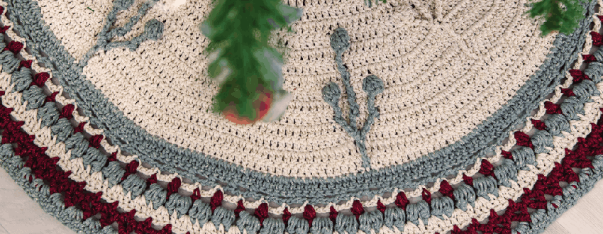 tapis pied de sapin en crochet