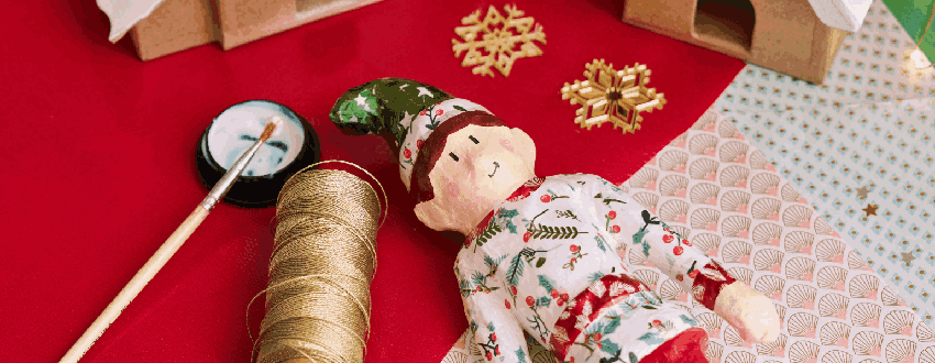diy lutin de noel en decopatch